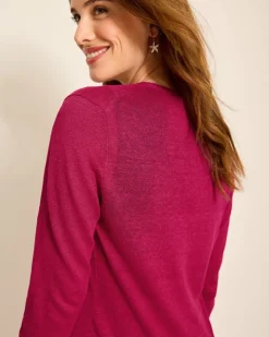Tommy Bahama Addison Linen-Blend Cardigan-Women Sweaters