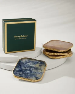 Tommy Bahama Agate Coasters — Set of 4- Drinkware & Bar