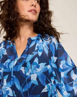 Tommy Bahama Agua Amara Seaside Brights Peasant Top-Women Tops & Shirts