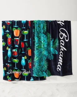Tommy Bahama All Nighter & Baja Who Can Toucan Beach Towels — Set of 2- Beach Accessories|Beach Towels