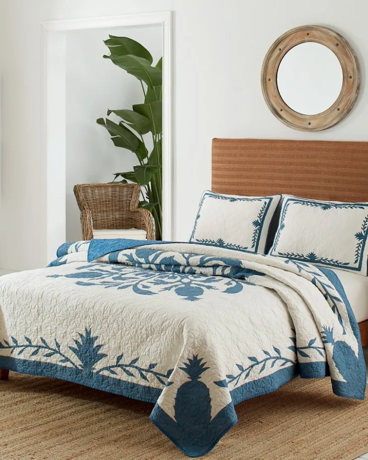 Tommy Bahama Aloha Pineapple King Quilt- Quilts & Blankets