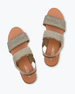 Tommy Bahama André Assous Allison Stretch-Linen Wedges-Women Shoes & Sandals