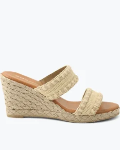 Tommy Bahama André Assous Nolita Stitched Raffia Wedges-Women Shoes & Sandals