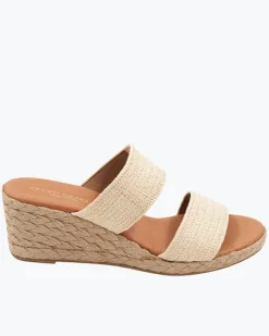 Tommy Bahama André Assous Nori Stretch-Raffia Wedges-Women Shoes & Sandals