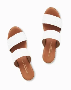 Tommy Bahama André Assous Nori Stretch-Raffia Wedges-Women Shoes & Sandals