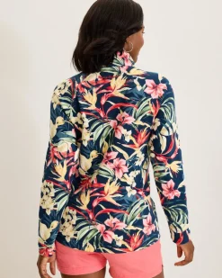 Tommy Bahama Aruba Flora Amora Half-Zip Sweatshirt-Women Loungewear|Jackets