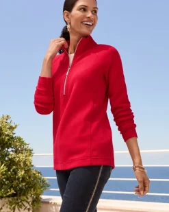 Tommy Bahama Aruba Half-Zip Sweatshirt-Women Loungewear|Jackets