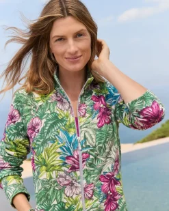 Tommy Bahama Aruba Jungle Jewels Full-Zip Sweatshirt-Women Loungewear|Jackets
