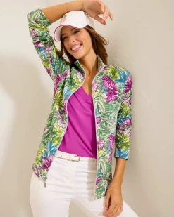 Tommy Bahama Aruba Jungle Jewels Full-Zip Sweatshirt-Women Loungewear|Jackets