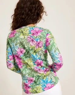 Tommy Bahama Ashby Isles Jungle Jewels 3/4-Sleeve T-Shirt-Women Loungewear|Tops & Shirts