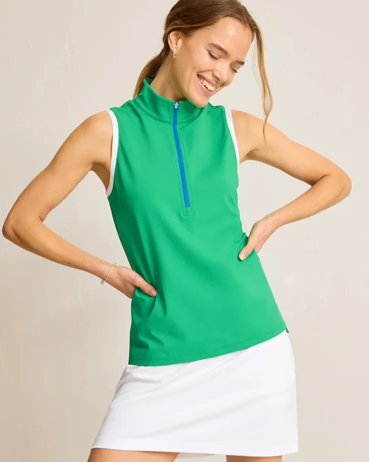 Tommy Bahama Aubrey Half-Zip IslandZone® Mock Top-Women Tops & Shirts