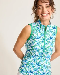 Tommy Bahama Aubrey Seaside Brights IslandZone® Mock Top-Women Tops & Shirts