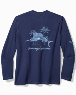 Tommy Bahama Azul Palms Long-Sleeve Lux T-Shirt- T-Shirts|Shirts