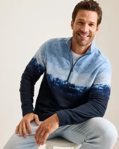 Tommy Bahama Azul Tides Ombré Half-Zip Sweatshirt- Sweatshirts