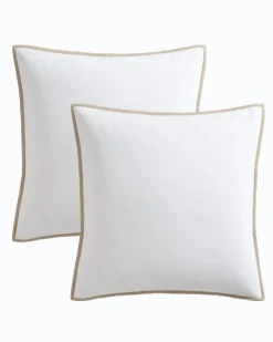 Tommy Bahama Bahama Basic Canvas European Shams - Set of 2- Pillows & Shams