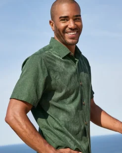 Tommy Bahama Bali Border Silk Camp Shirt- Shirts