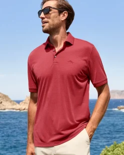 Tommy Bahama Bay Stripe IslandZone® Polo- Polos|Shirts