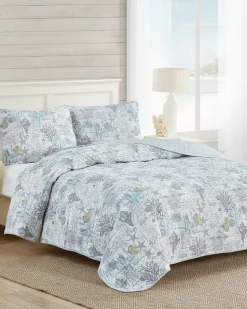 Tommy Bahama Beach Bliss 2-Piece Twin Quilt Set- Quilts & Blankets