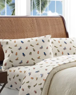 Tommy Bahama Beach Chairs Sheet Set, Queen- Sheet Sets & Bedskirts