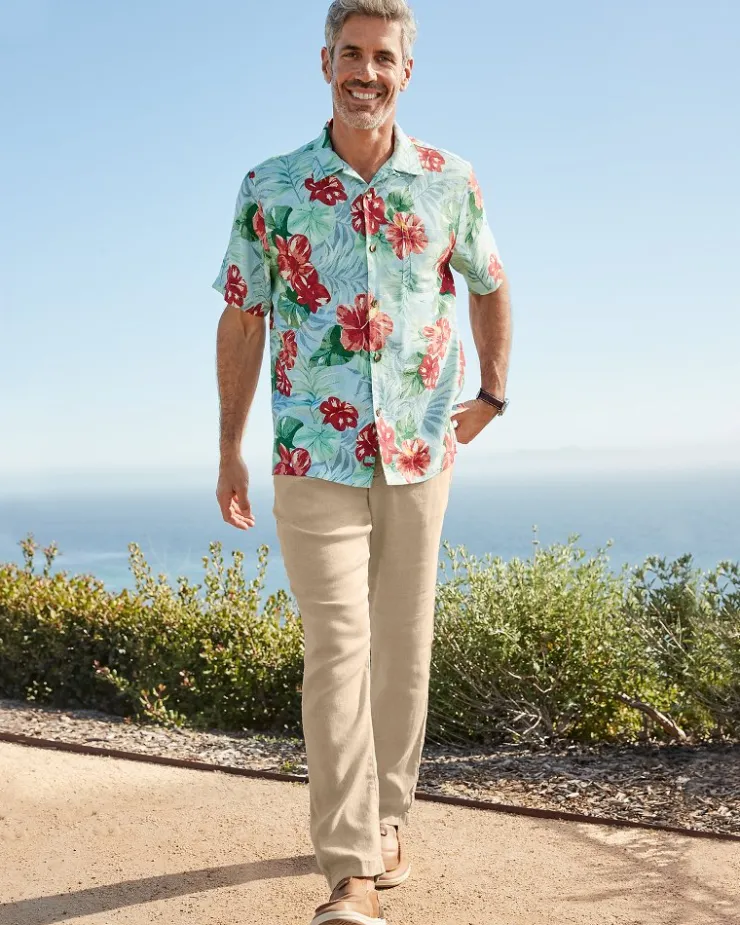 Tommy Bahama Beach Coast Linen-Blend Elastic-Waist Pants- Pants & Chinos
