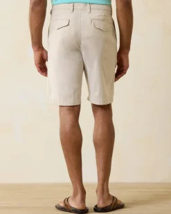 Tommy Bahama Beach Coast Linen-Blend Flat-Front 10-Inch Shorts- Shorts