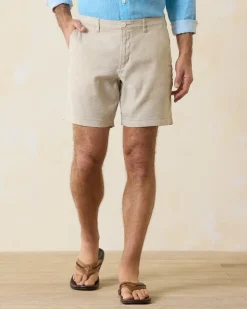 Tommy Bahama Beach Coast Linen-Blend Flat-Front 8-Inch Shorts- Shorts