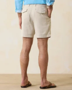 Tommy Bahama Beach Coast Linen-Blend Flat-Front 8-Inch Shorts- Shorts