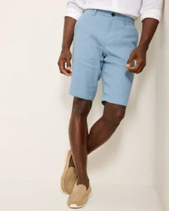 Tommy Bahama Beach Coast Linen-Blend Flat-Front 12-Inch Shorts- Shorts