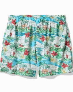 Tommy Bahama Big & Tall Woven Tropical Print Boxers- Underwear