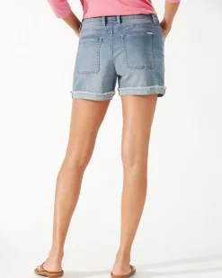 Tommy Bahama Boracay® Indigo High-Rise 4-Inch Utility Shorts-Women Shorts