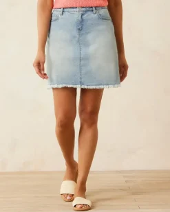 Tommy Bahama Boracay® Indigo Raw-Edge Skirt-Women Skirts
