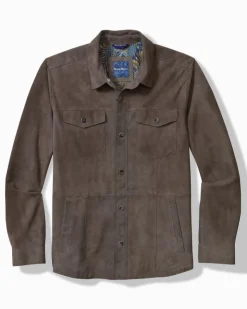 Tommy Bahama Boulder Ridge Suede Shirt Jacket- Jackets & Outerwear|Shirts