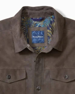 Tommy Bahama Boulder Ridge Suede Shirt Jacket- Jackets & Outerwear|Shirts