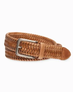 Tommy Bahama Braided Leather Stretch Belt- Belts