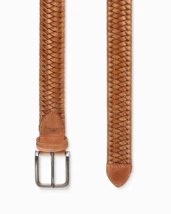 Tommy Bahama Braided Leather Stretch Belt- Belts