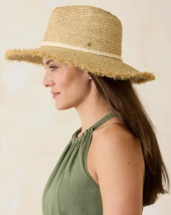 Tommy Bahama Brighton Fringe Brim Raffia Hat-Women Hats & Caps