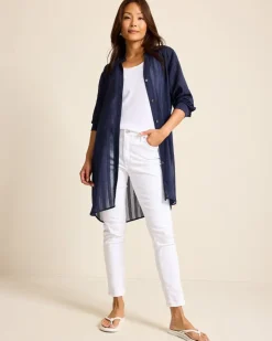 Tommy Bahama Cadiz Chiffon Boyfriend Beach Shirt-Women Beach Coverups