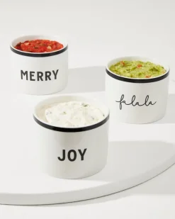 Tommy Bahama Ceramic Holiday Dip Bowls—Set of 3- Drinkware & Bar