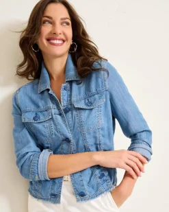 Tommy Bahama Chambray O'lei Jacket-Women Jackets