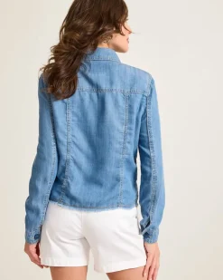 Tommy Bahama Chambray O'lei Jacket-Women Jackets