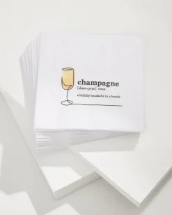 Tommy Bahama Champagne Cocktail Napkins- Drinkware & Bar