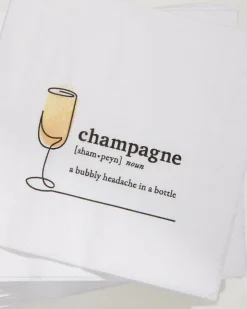 Tommy Bahama Champagne Cocktail Napkins- Drinkware & Bar