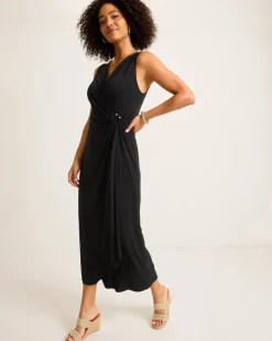 Tommy Bahama Clara Glimmer Maxi Wrap Dress-Women Dresses