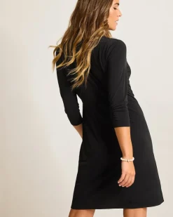Tommy Bahama Clara 3/4-Sleeve Faux-Wrap Dress-Women Dresses