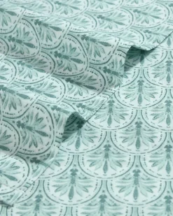 Tommy Bahama Coastal Batik Green 4-Piece King Sheet Set- Sheet Sets & Bedskirts