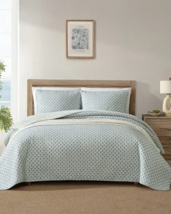 Tommy Bahama Coastal Batik 3-Piece Full/Queen Quilt Set- Quilts & Blankets