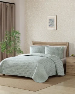 Tommy Bahama Coastal Batik 3-Piece Full/Queen Quilt Set- Quilts & Blankets