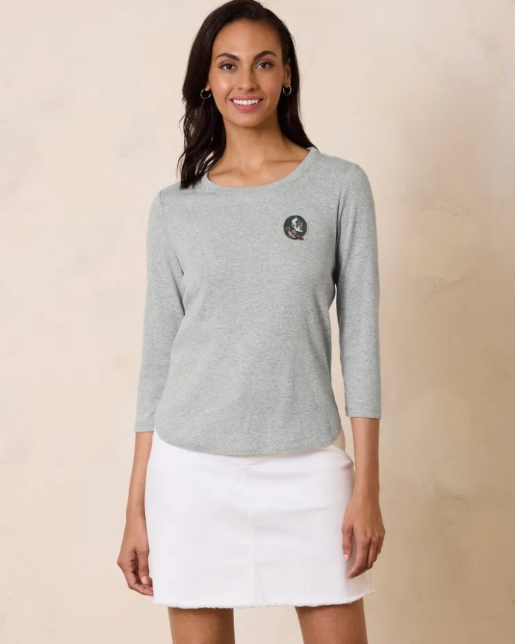 Tommy Bahama Collegiate Ashby Isles Rib 3/4-Sleeve T-Shirt-Women Tops & Shirts