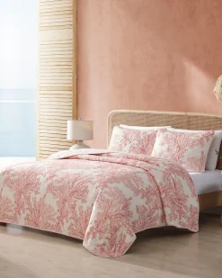 Tommy Bahama Coral Garden Reversible 2-Piece Twin Quilt Set- Quilts & Blankets