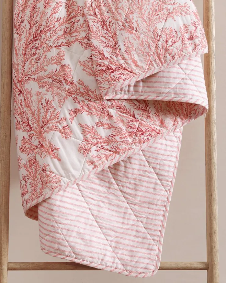 Tommy Bahama Coral Garden Reversible 2-Piece Twin Quilt Set- Quilts & Blankets